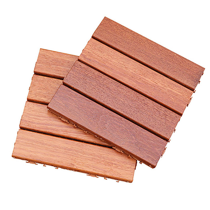 Lisslune | Classic Terrace Decking Natural Wood Waterproof Smooth Outdoor Flooring