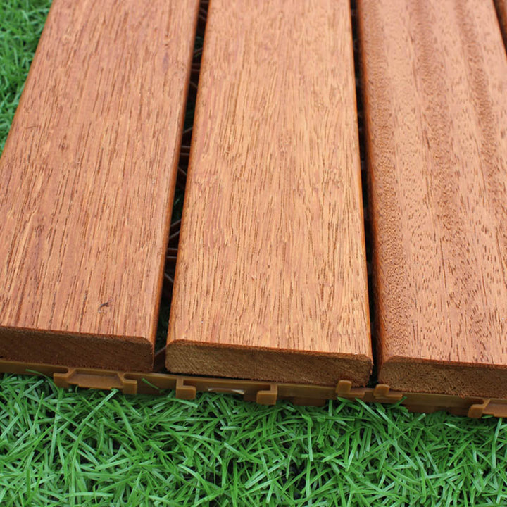 Lisslune | Classic Terrace Decking Natural Wood Waterproof Smooth Outdoor Flooring