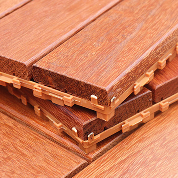 Lisslune | Classic Terrace Decking Natural Wood Waterproof Smooth Outdoor Flooring