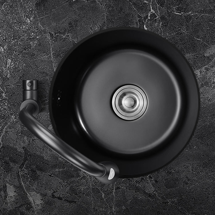 Lisslune | Single Bowl Kitchen Sink Round Stainless Steel Sink with Drain Strainer Kits