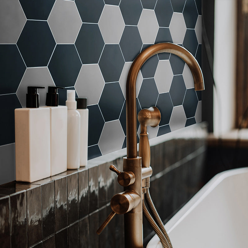 Lisslune | Hexagonal Peel and Stick Tiles Modern Peel and Stick Backsplash 20 Pack for the Bathroom