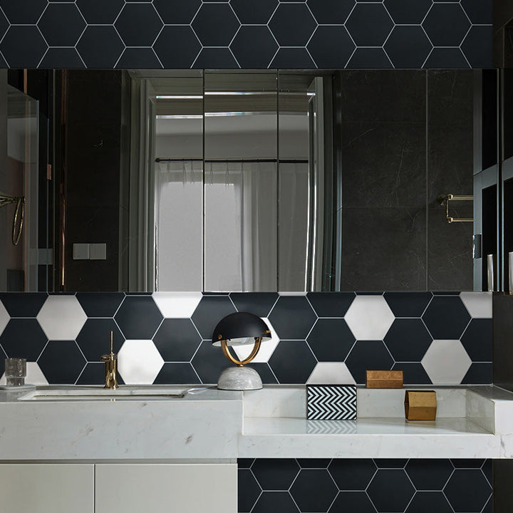 Lisslune | Hexagonal Peel and Stick Tiles Modern Peel and Stick Backsplash 20 Pack for the Bathroom