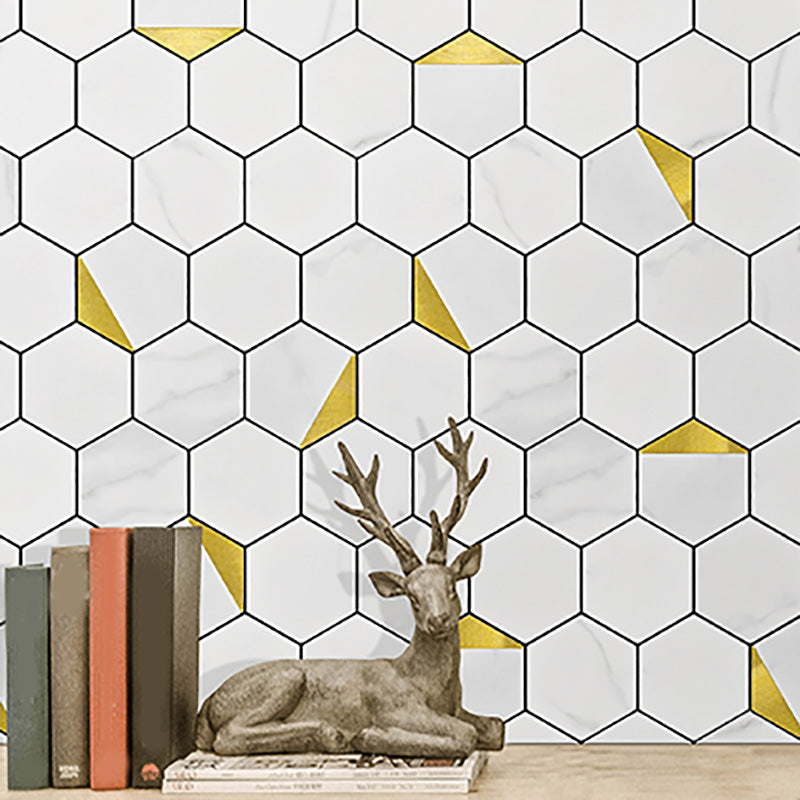 Lisslune | Hexagonal Modern Peel and Stick Tiles Mosaic Tiles Peel and Stick Backdrops