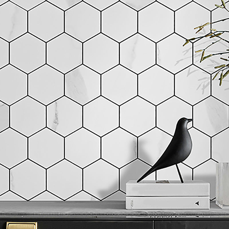 Lisslune | Hexagonal Modern Peel and Stick Tiles Mosaic Tiles Peel and Stick Backdrops