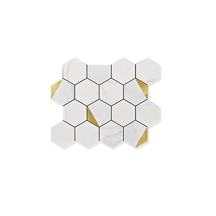 Lisslune | Hexagonal Modern Peel and Stick Tiles Mosaic Tiles Peel and Stick Backdrops