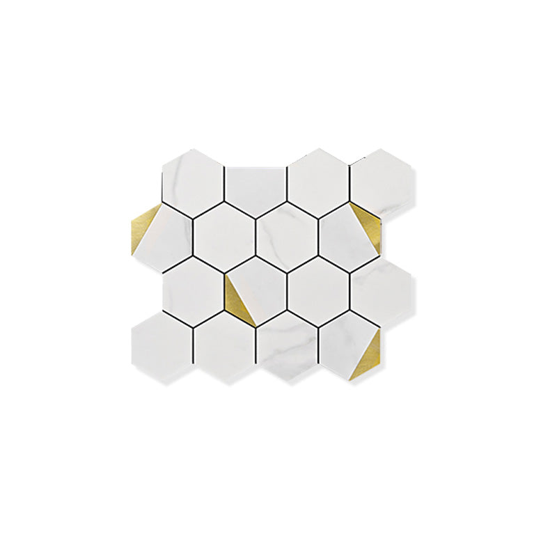 Lisslune | Hexagonal Modern Peel and Stick Tiles Mosaic Tiles Peel and Stick Backsplashes