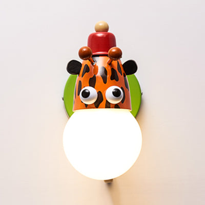 Skørter | Tier head Kindergarten Wall lamp Metal Single light Modern Sweet Wall lamp in Green