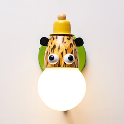 Skørter | Tier head Kindergarten Wall lamp Metal Single light Modern Sweet Wall lamp in Green