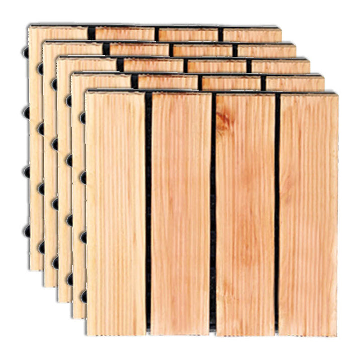 Lisslune | Connection Patio Floor Tiles Made of Solid Wood Patio Floor Tiles