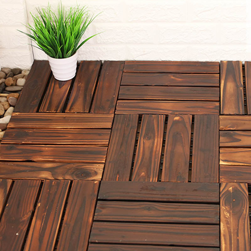 Lisslune | Connection Patio Floor Tiles Made of Solid Wood Patio Floor Tiles