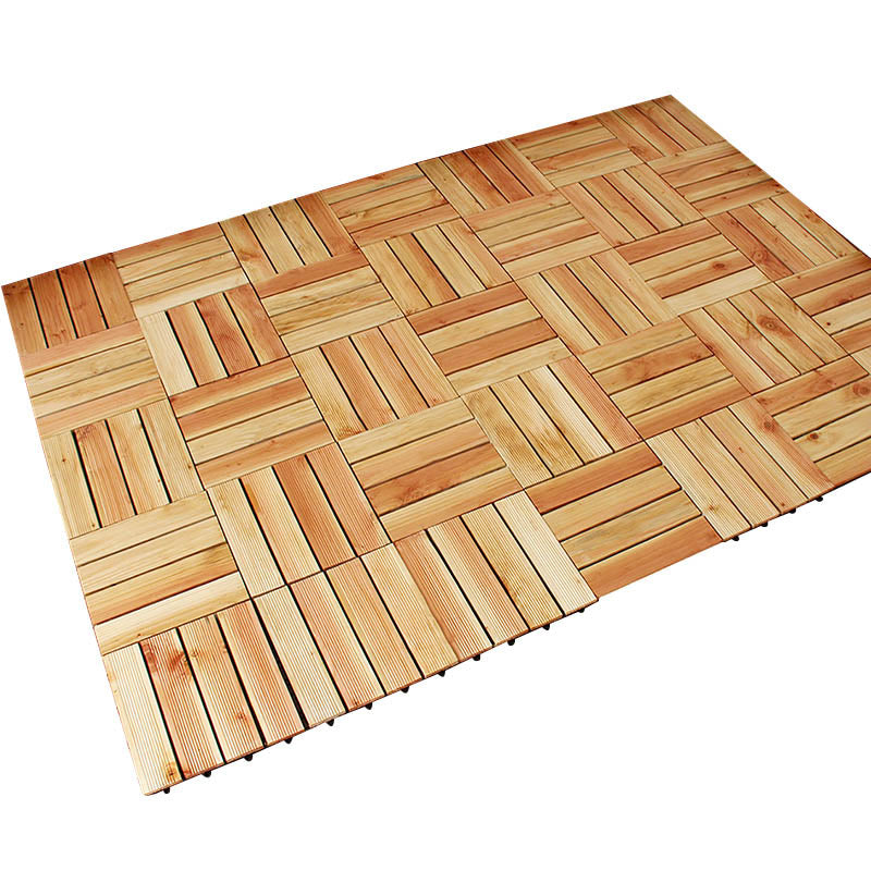 Lisslune | Connection Patio Floor Tiles Made of Solid Wood Patio Floor Tiles