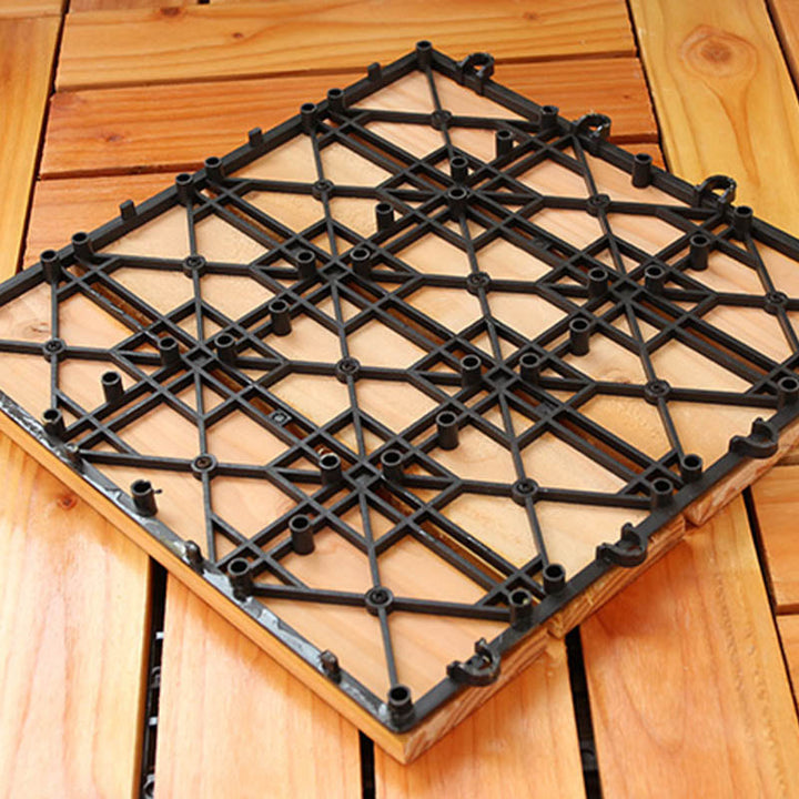 Lisslune | Connection Patio Floor Tiles Made of Solid Wood Patio Floor Tiles
