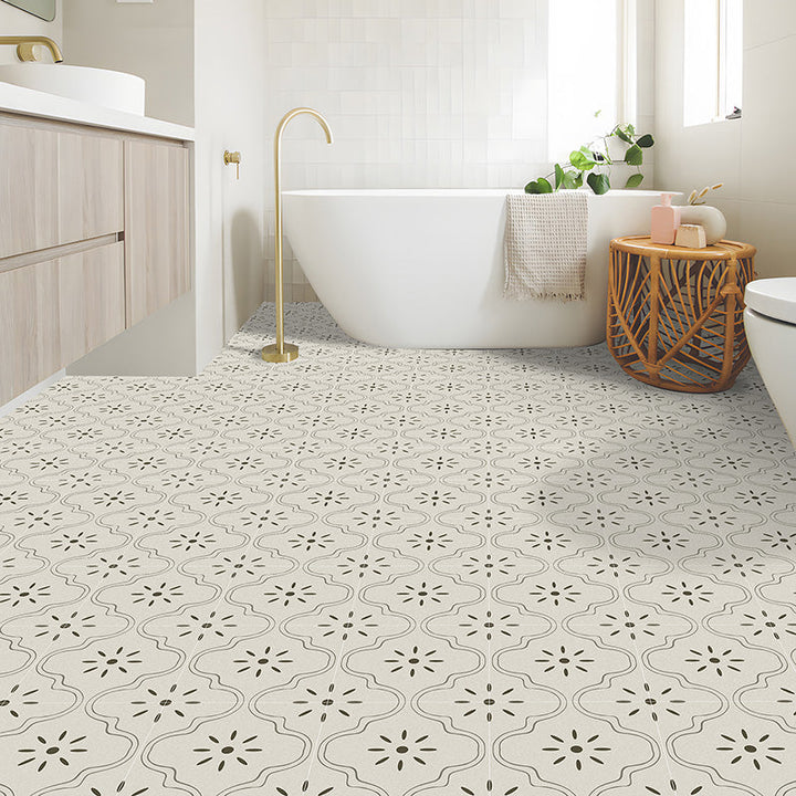 Lisslune | White Peel and Stick Mosaic Tile Peel and Stick Backsplash 10 Pack