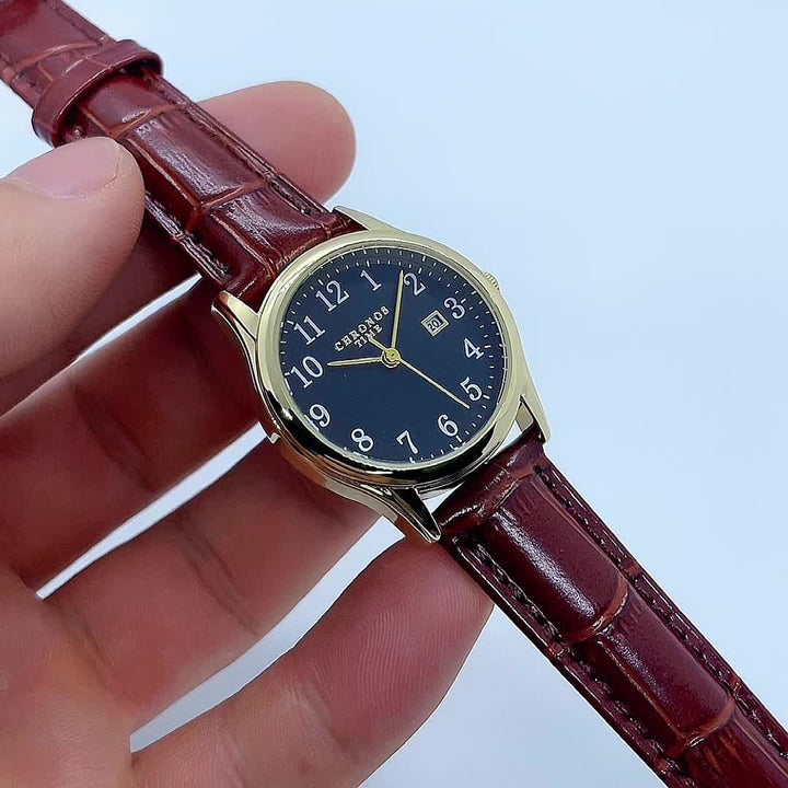 Lisslune | Elegant Women’s Watch – Quartz Wristwatch with Synthetic Leather Strap | Perfect Gift for Her