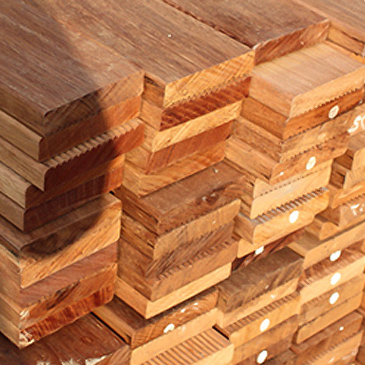 Lisslune | Modern solid hardwood flooring Merbau wood side cladding for terrace