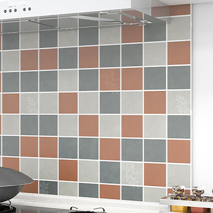 Lisslune | Modern Tile Peel & Stick PVC Grid Pattern Self-Adhesive Wallpaper