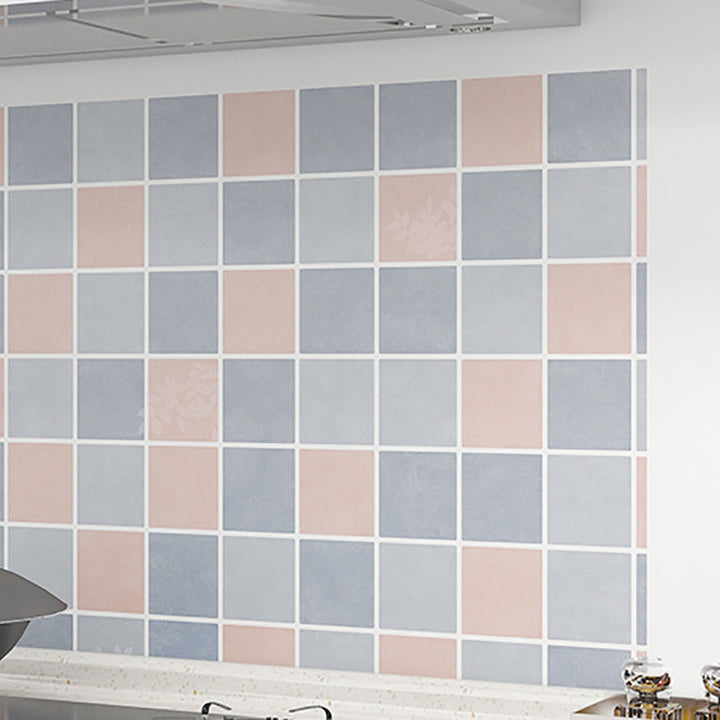 Lisslune | Modern Tile Peel & Stick PVC Grid Pattern Self-Adhesive Wallpaper