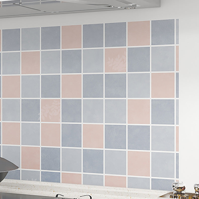 Lisslune | Modern Peel & Stick PVC Tile Grid Pattern Self-Adhesive Wallpaper