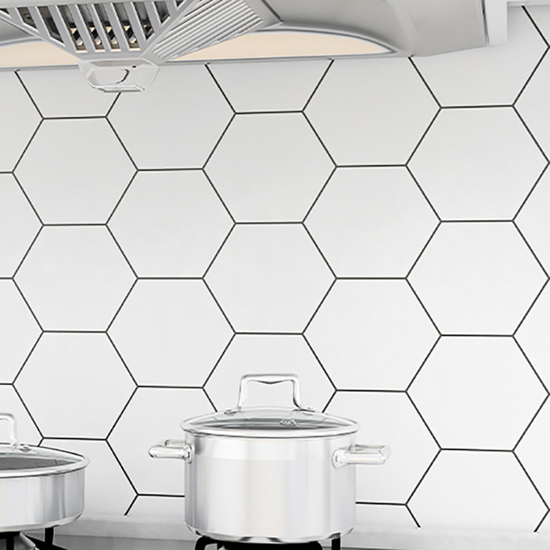 Lisslune | Modern Tile Peel & Stick PVC Grid Pattern Self-Adhesive Wallpaper