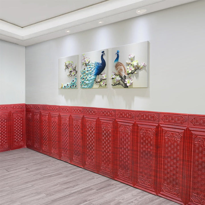 Lisslune | Wall Panel 3D embossed Peel and Stick waterproof back panels for living room