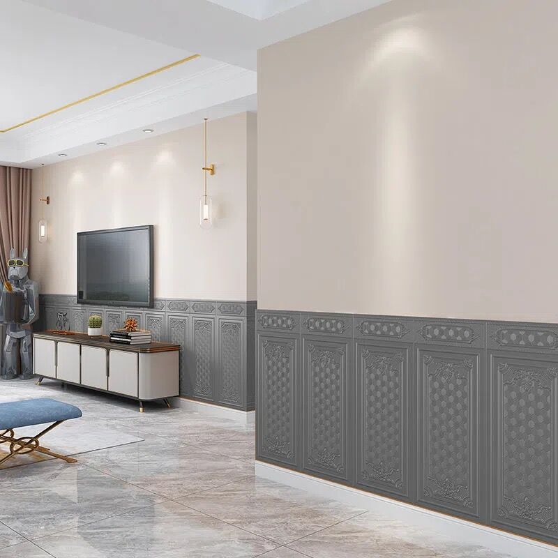 Lisslune | Wall Panel 3D embossed Peel and Stick waterproof back panels for living room