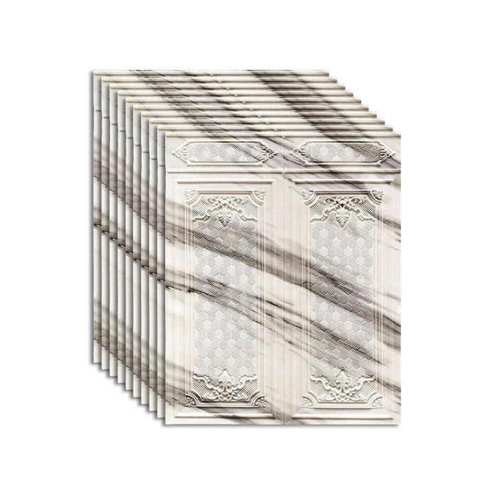 Lisslune | Wall Panel 3D embossed Peel and Stick waterproof back panels for living room