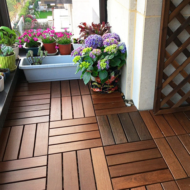 Lisslune | Traditional Floor Tile Interlocking Composite Outdoor Flooring Floor Tile
