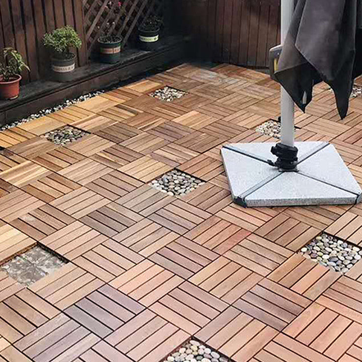 Lisslune | Traditional Floor Tile Interlocking Composite Outdoor Flooring Floor Tile