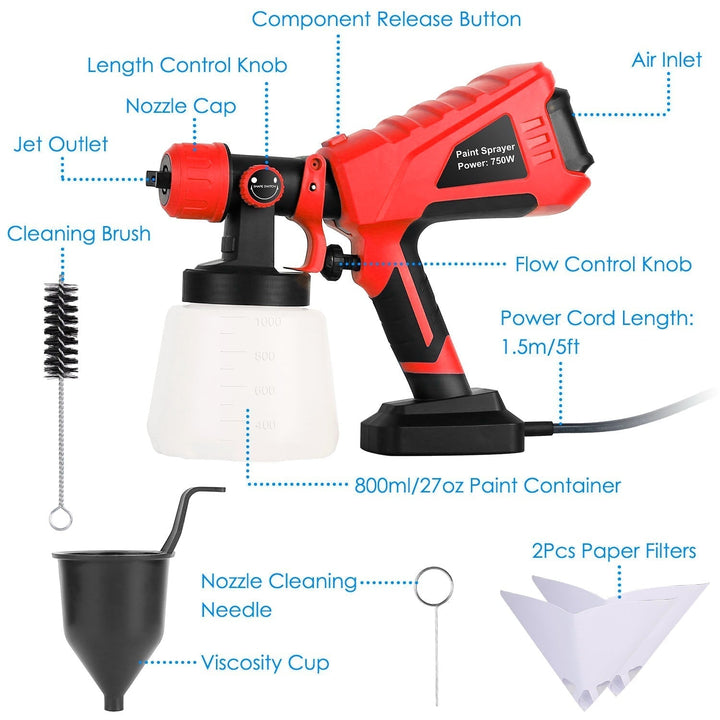 Lisslune | 750W Electric Paint Sprayer