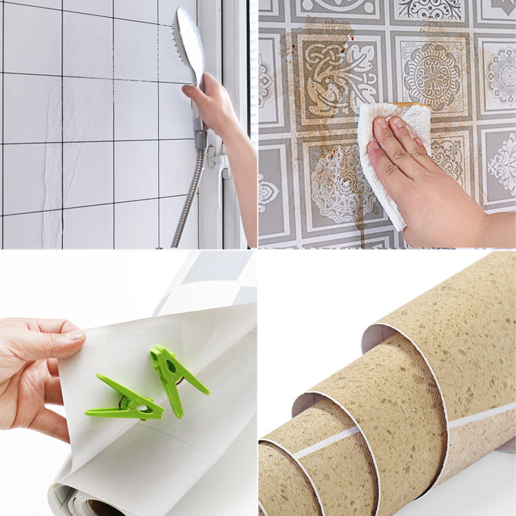 Lisslune | PVC waterproof mosaic tile for bathroom splash protection scratch-resistant