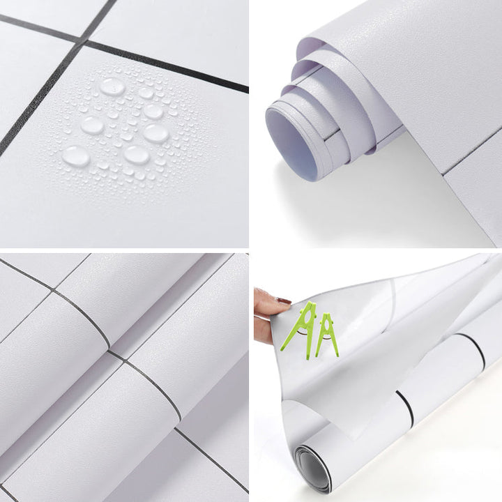 Lisslune | PVC waterproof mosaic tile for bathroom splash protection scratch-resistant