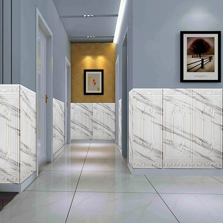 Lisslune | Glam Scratch Resistance Wainscoting 3D Peel and Stick Interior Wall Panel