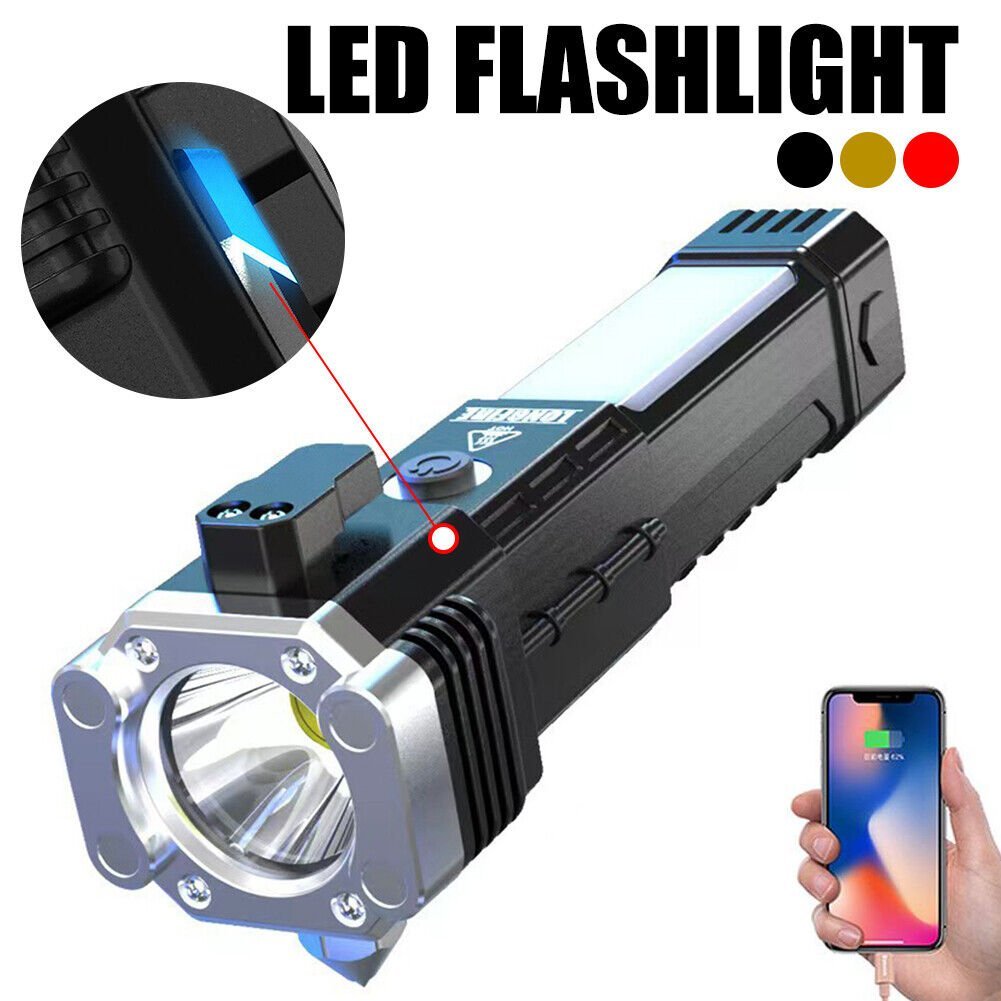 Lisslune | Super Bright Rechargeable LED Handheld Flashlight Portable Spotlight 4 Mode New