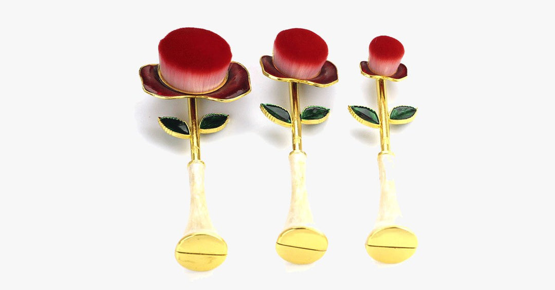 Lisslune | Rose Beauty Flawless Face Oval Brush Set