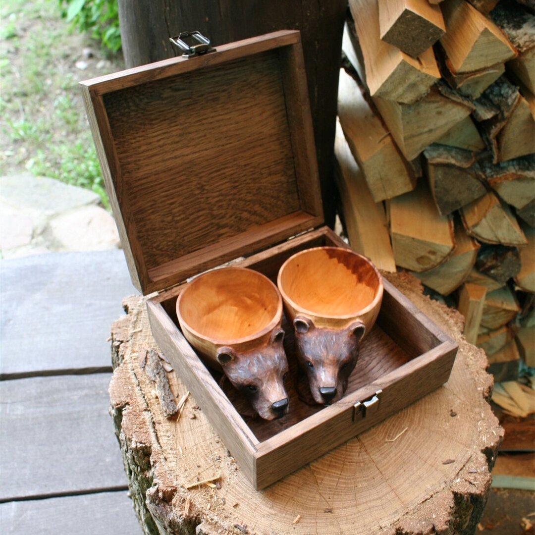 Lisslune | Hand Carved Wooden Mug