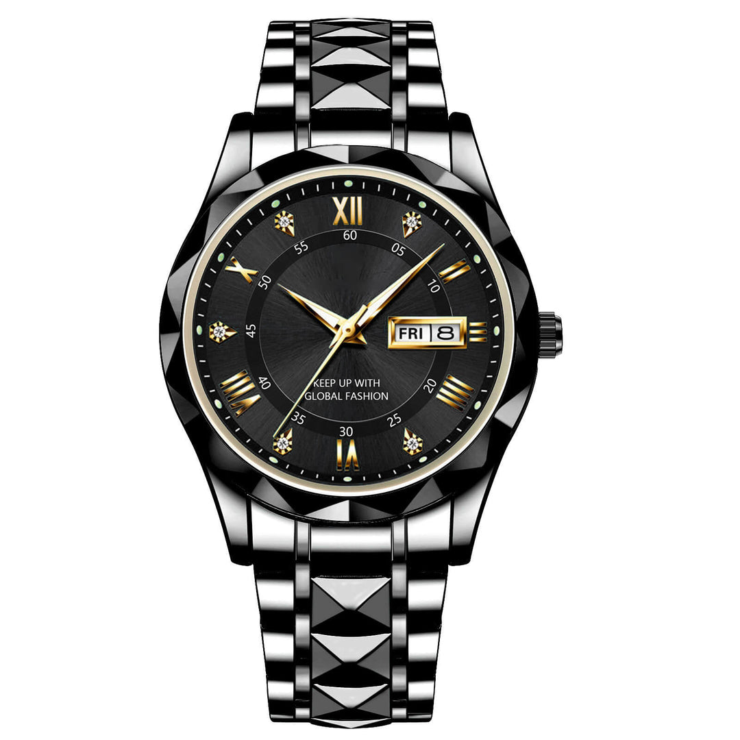 Lisslune | Waterproof Luminous Stainless Steel Two-tone Quartz Men's Watch