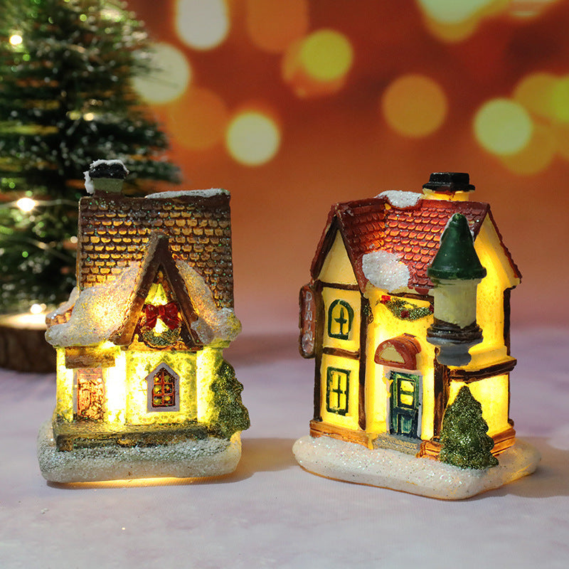 Lisslune | Christmas decorations micro landscape resin house