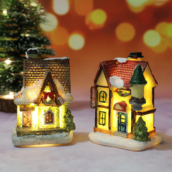 Lisslune | Christmas decorations micro landscape resin house