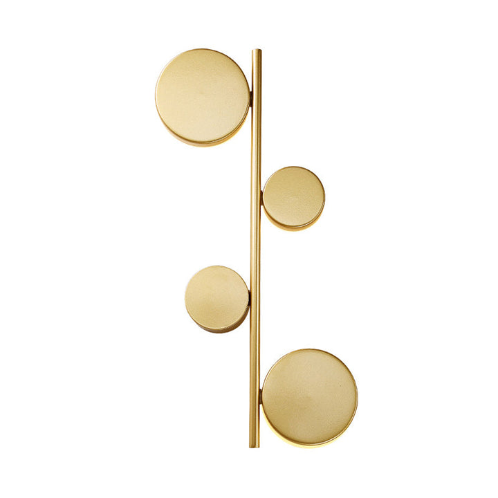Lisslune | Black/Gold Finish Vertical Linear Wall Light Post-Modern 3 Heads Metal LED Wall Lamp Light