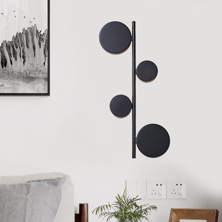 Lisslune | Black/Gold Finish Vertical Linear Wall Light Post-Modern 3 Heads Metal LED Wall Lamp Light