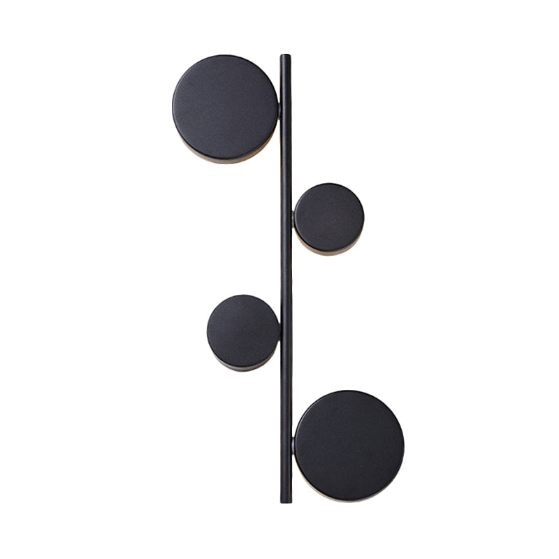 Lisslune | Black/Gold Finish Vertical Linear Wall Light Post-Modern 3 Heads Metal LED Wall Lamp Light