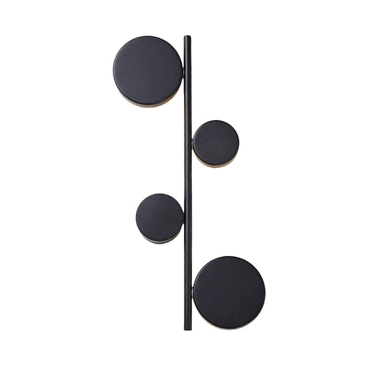 Lisslune | Black/Gold Finish Vertical Linear Wall Light Post-Modern 3 Heads Metal LED Wall Lamp Light