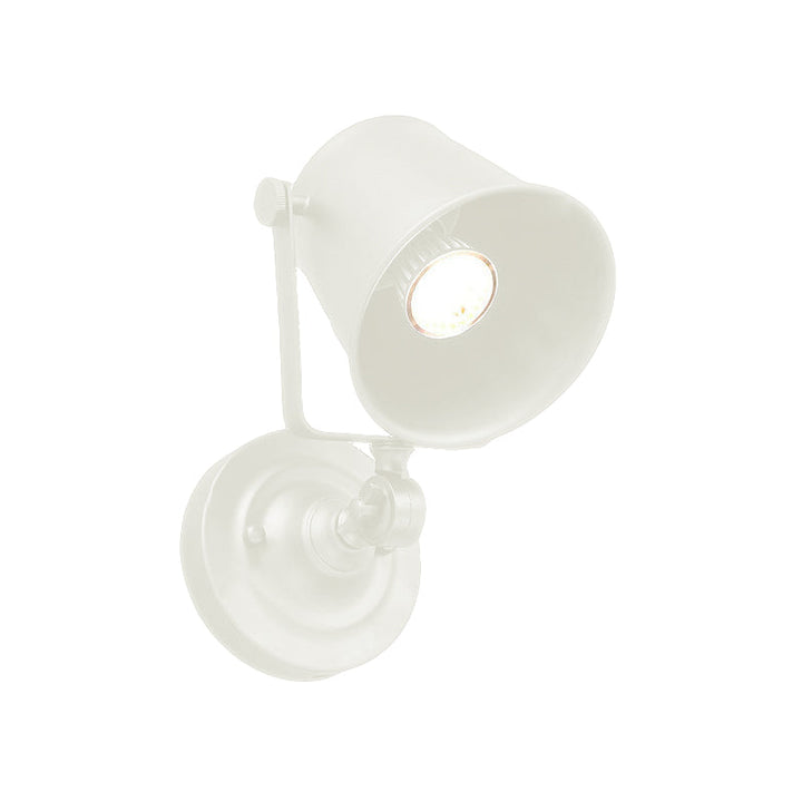 Lisslune | Antique Style Bucket Wall Lamp Sconces 1 Light Iron Adjustable Wall Mounted Light in Black/Grey for Outdoor