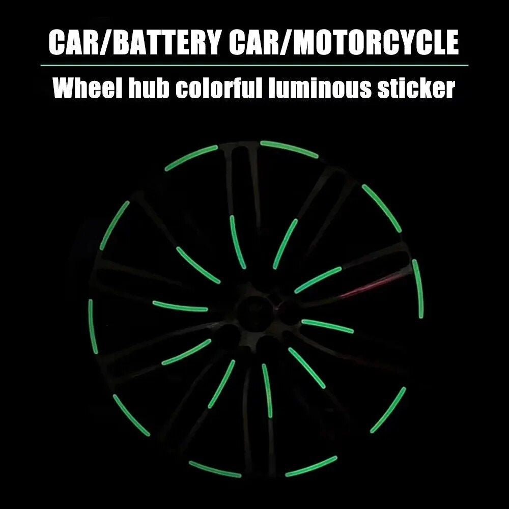 Lisslune | Reflective Wheel Rim Safety Stickers for Cars and Motorcycles