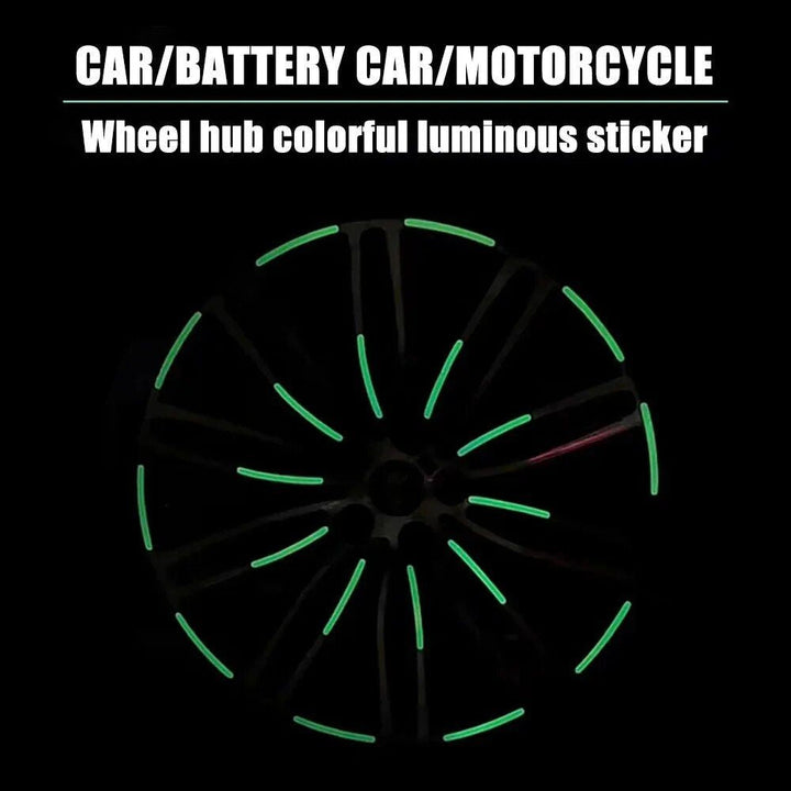 Lisslune | Reflective Wheel Rim Safety Stickers for Cars and Motorcycles