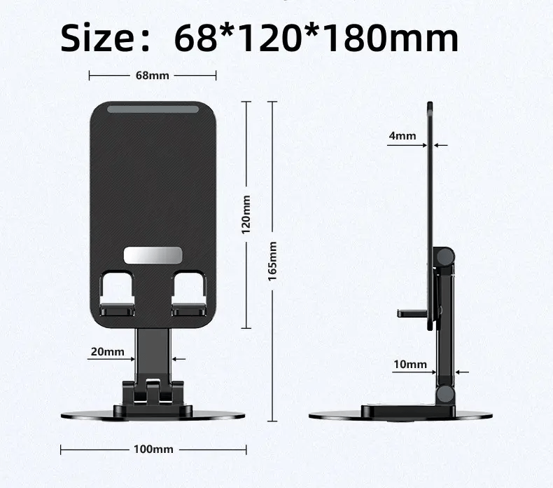 Lisslune | Folding computer phone holder in aluminium alloy