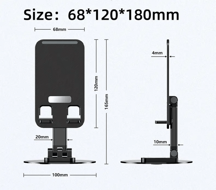 Lisslune | Folding computer phone holder in aluminium alloy