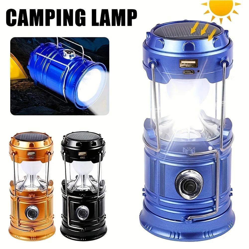 Lisslune | Solar Camping Lamp with USB Charging – Portable LED Lantern for Outdoor Activities and Emergencies