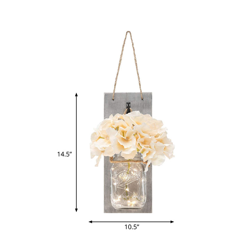 Skørter | 2-Pack White Flower Hanging Light Clear Glass Shade Light String for Hallway