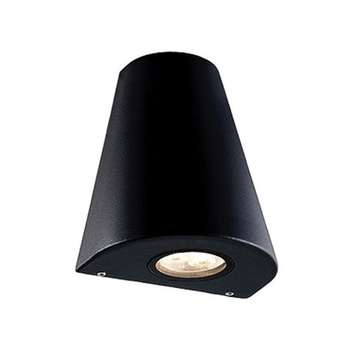 Lisslune | Modernist LED Wall Sconce Lamp with Aluminum Shade Black/Grey Conical Sconce Lighting for Porch, Warm/White Lighting